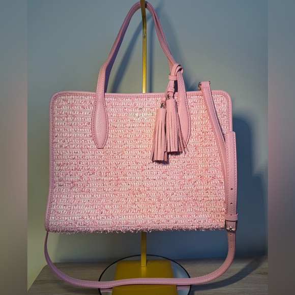 Kate Spade ♠️ New YorkTweed Top Handle Bag - Picture 1 of 15